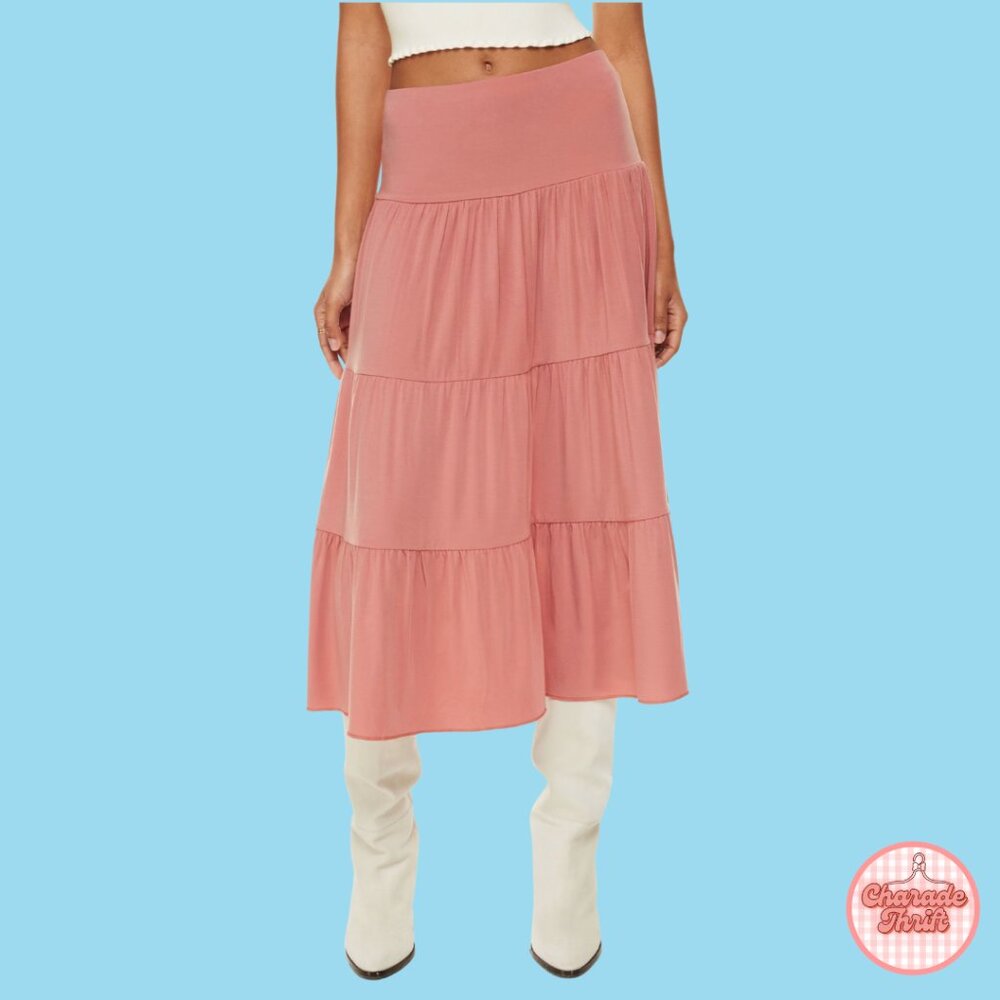 Wilfred x Aritzia "Fantasia" Tiered Midi/Maxi Skirt - Picture 1 of 5